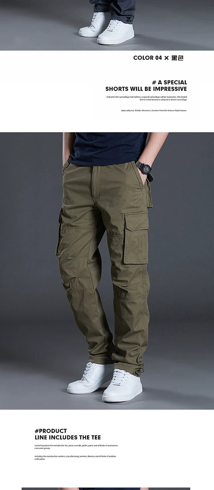 Wholesale overseas overalls men's pants casual overalls labor protection wear-resistant straight loose spring and autumn casual pants multi-pocket