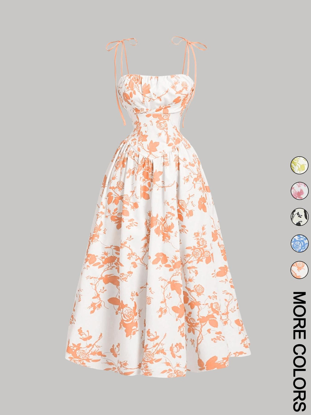 Amazon 2025 European and American New Women's Floral Printed Sling Homecoming dress Summer Sun Dress Spring Dress