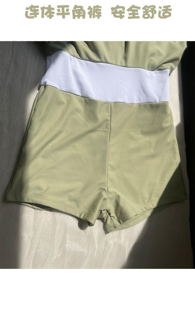 Swimsuit Women's 2025 New Summer Body-Slimming Conservative Skirt avocado green High-end Sexy Hot Spring Swimsuit