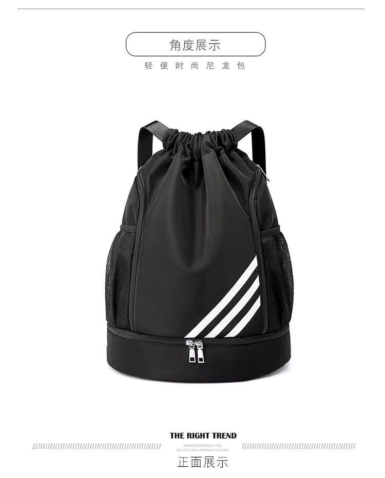 2024 New Drawstring Drawstring Pocket Backpack Outdoor Training Basketball Bag Large Capacity Travel Gym Bag Backpack