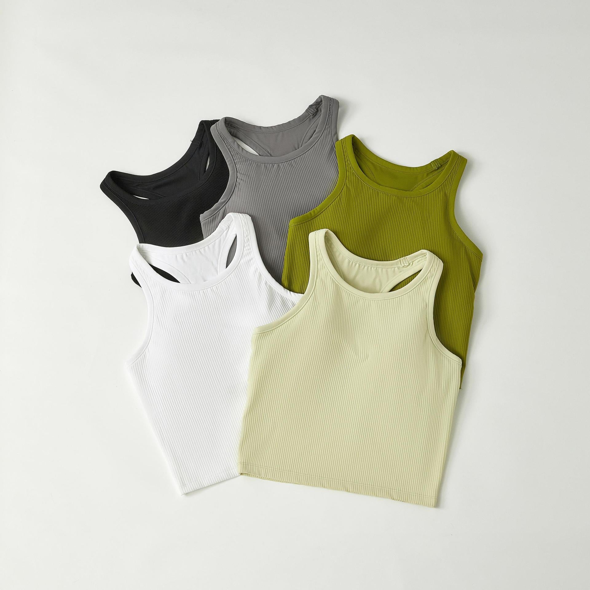 Original ebb yoga vest women's I-character sports outer wear tight quick-drying with chest pad running bra fitness upper