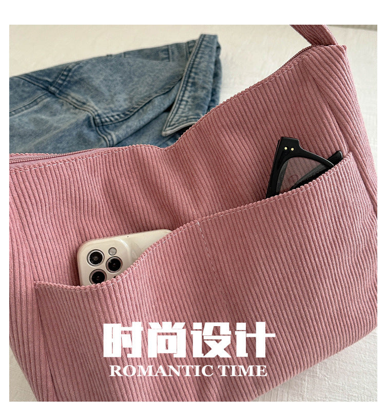 Large Capacity Lazy Style Western Style Japanese Style Artistic Trend Shoulder Crossbody Casual Korean Style Women's Simple Dumpling Bag for Students