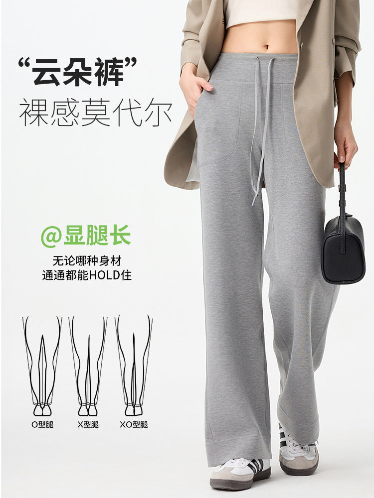 Fleece-Lined Sports Jogger Pants for Women, Versatile Casual Loose Straight-Leg Sweatpants, Spring and Autumn 2025 New Model