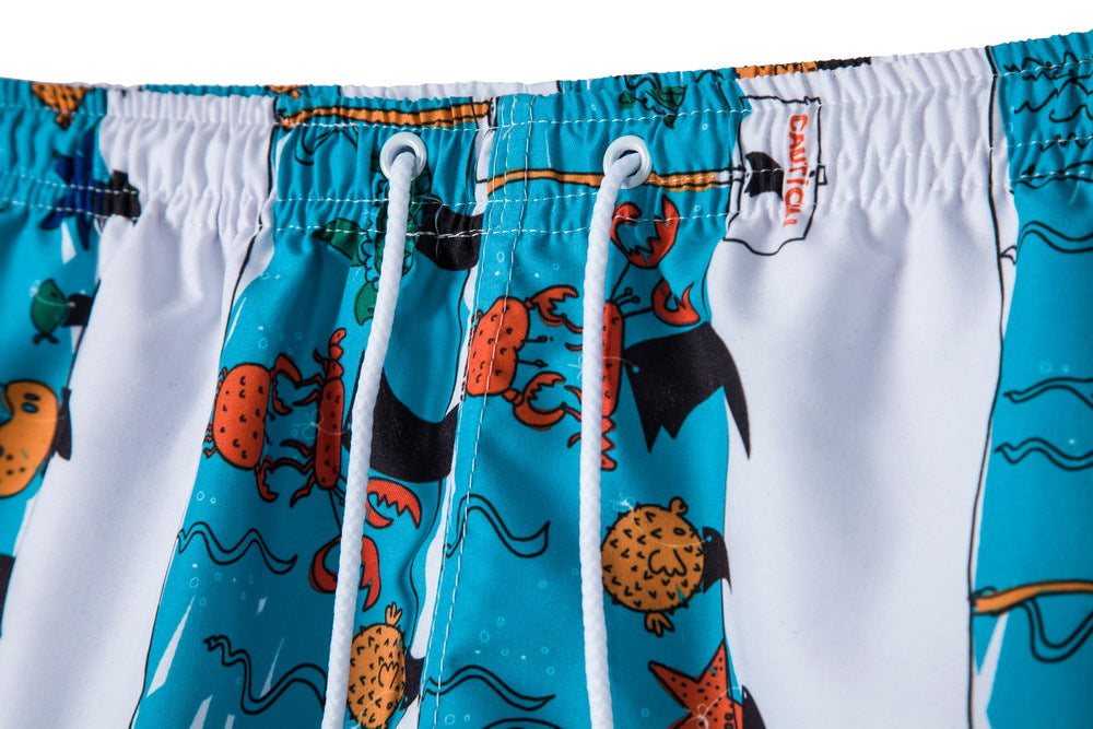Cross-border 2021 Amazon foreign trade summer new men's colorful beach shorts fashion casual straight pants men