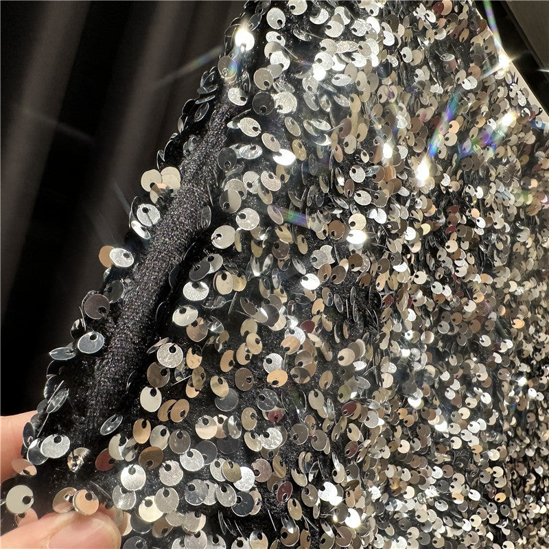 Dropshipping Autum New Full of Sequins Shiny Heavy Zipper Nightclub Socialite Three-Point Shorts Hot Pants for Women