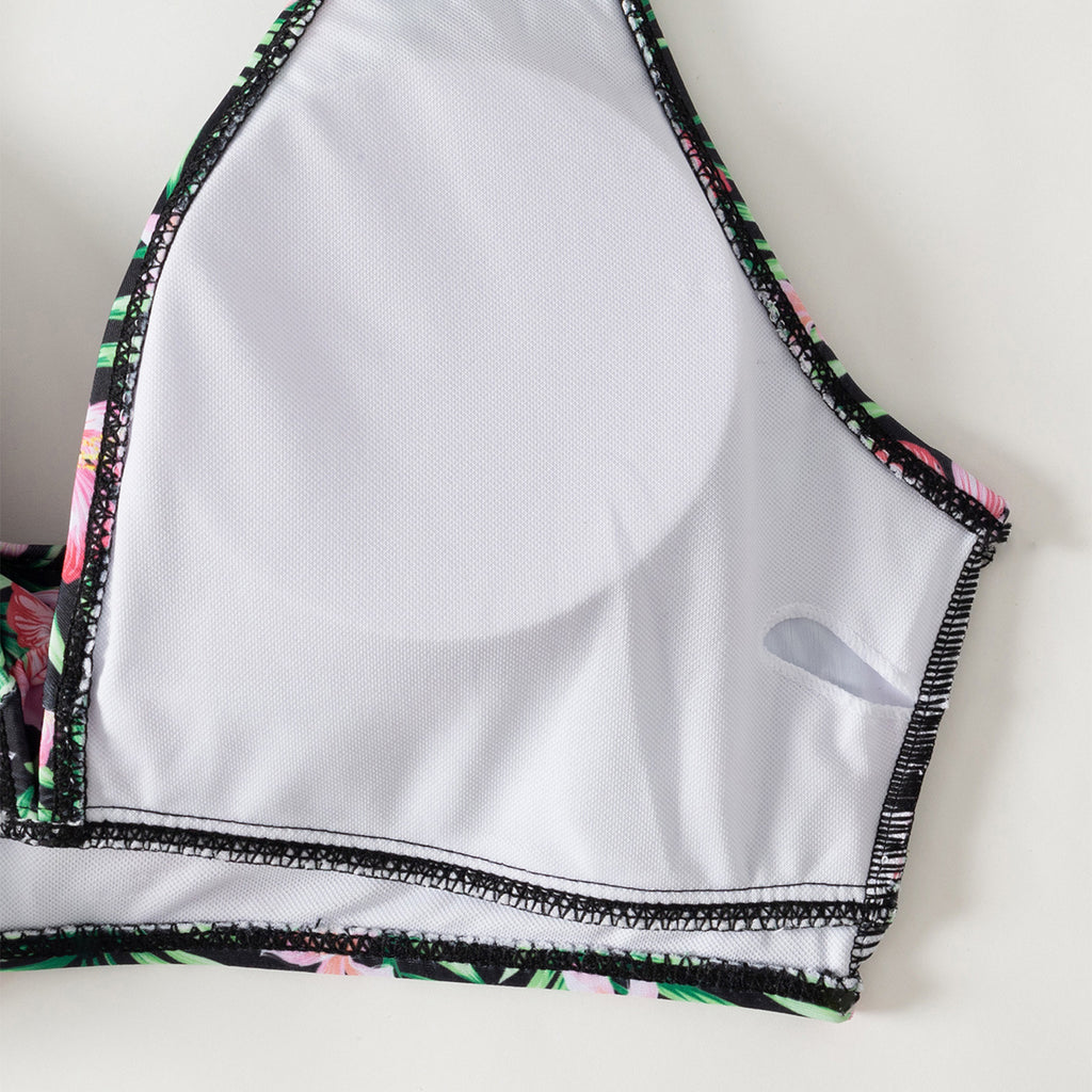 Mingyi New Fashion Sexy European and American Bikini BIKINI Three-piece Women's Swimsuit Multicolor High-end Printed Swimsuit