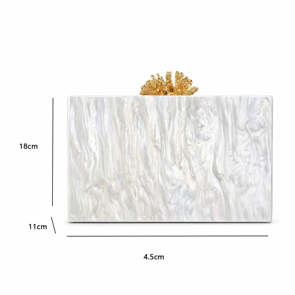 Acrylic Luxury Box Clutch Bag Wedding Chain Handbag For Women Chic Party Shoulder Crossbody Bags Ladies Evening Bags Dress Purses