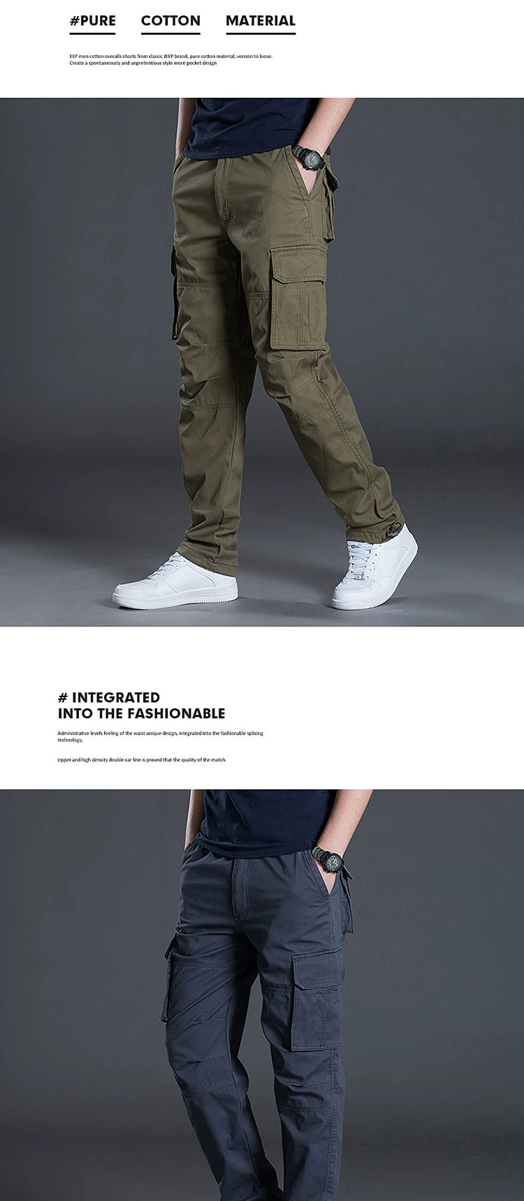 Wholesale overseas overalls men's pants casual overalls labor protection wear-resistant straight loose spring and autumn casual pants multi-pocket