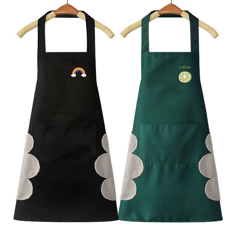 Logo advertising custom apron waterproof and oil-proof pvc kitchen cooking custom waist household a wholesale