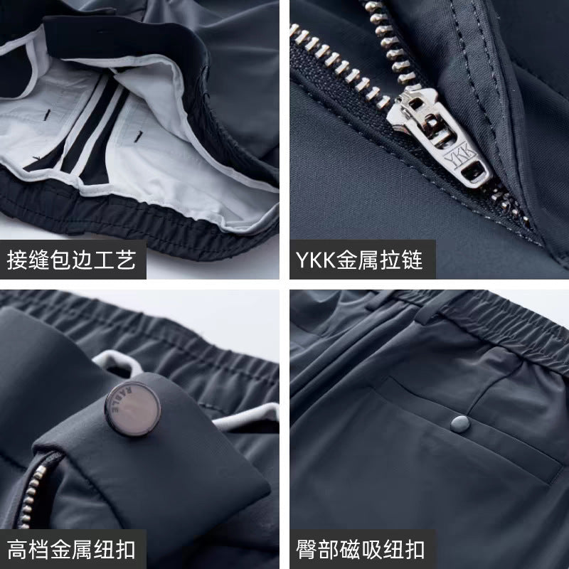 Ice silk trousers men's summer thin stretch high-grade draping straight loose business casual trousers plus size pants men