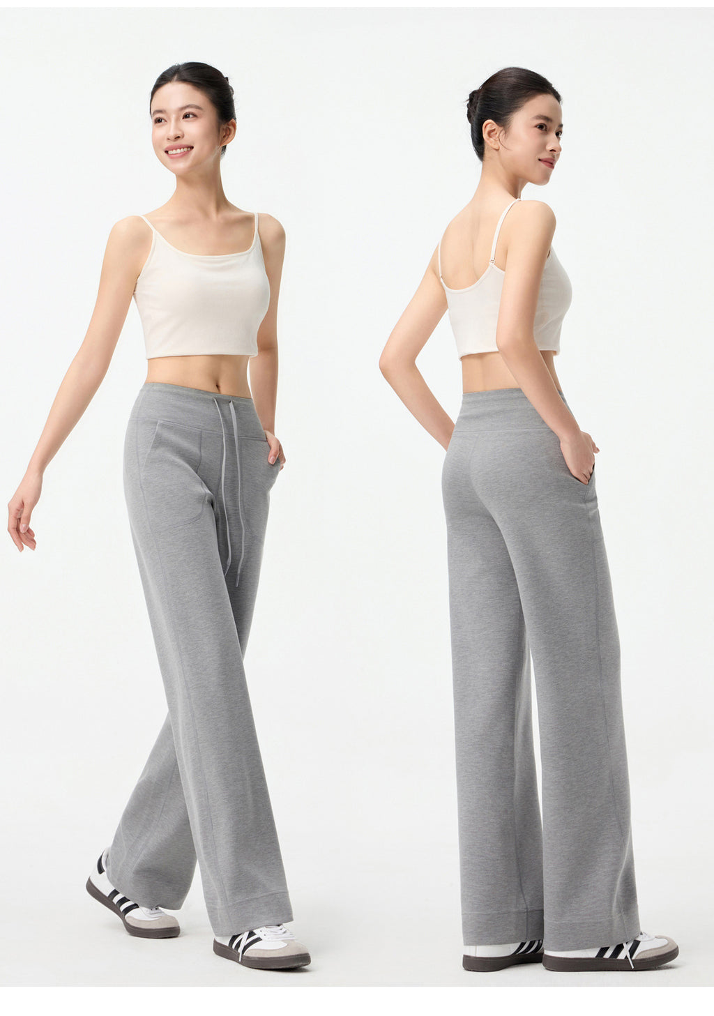 Fleece-Lined Sports Jogger Pants for Women, Versatile Casual Loose Straight-Leg Sweatpants, Spring and Autumn 2025 New Model