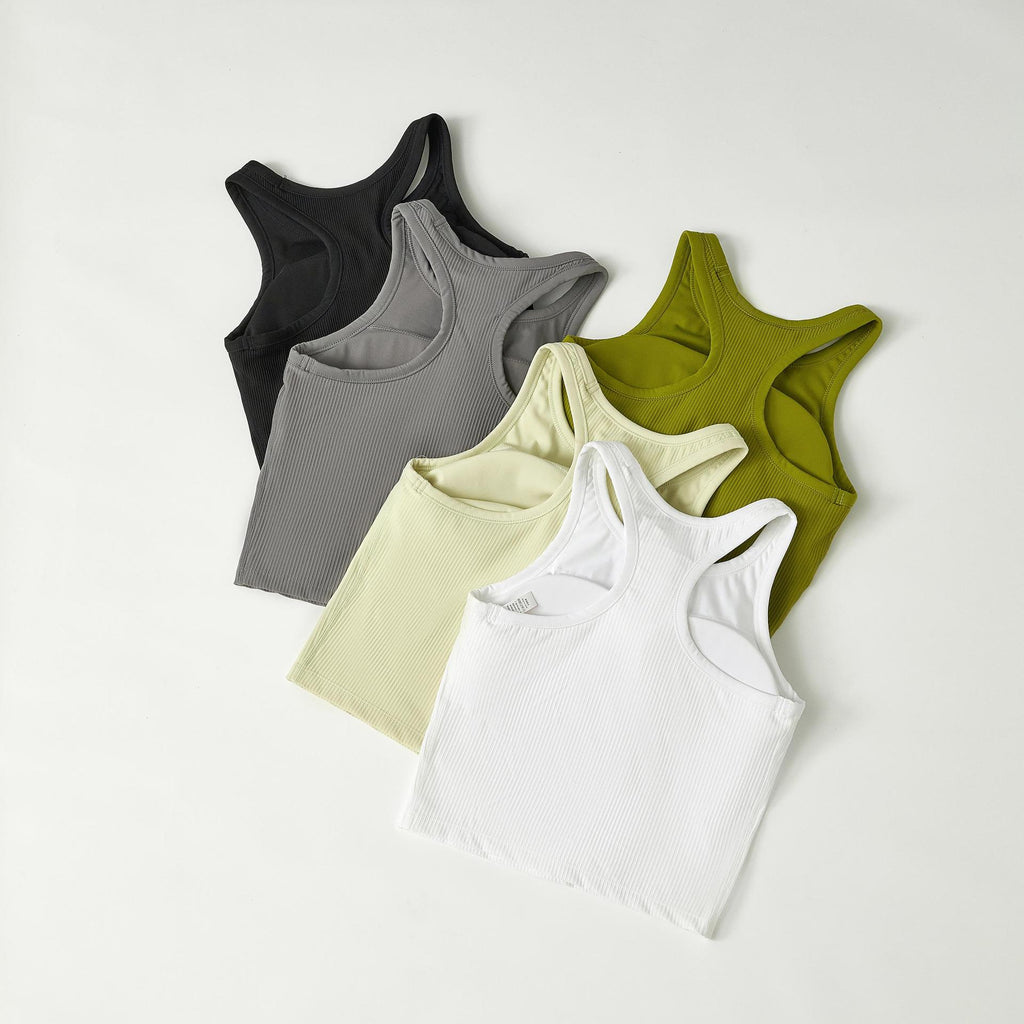Original ebb yoga vest women's I-character sports outer wear tight quick-drying with chest pad running bra fitness upper