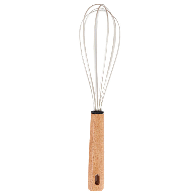 10-Piece Silicone Kitchen Utensil Set with Beech Wood Handles