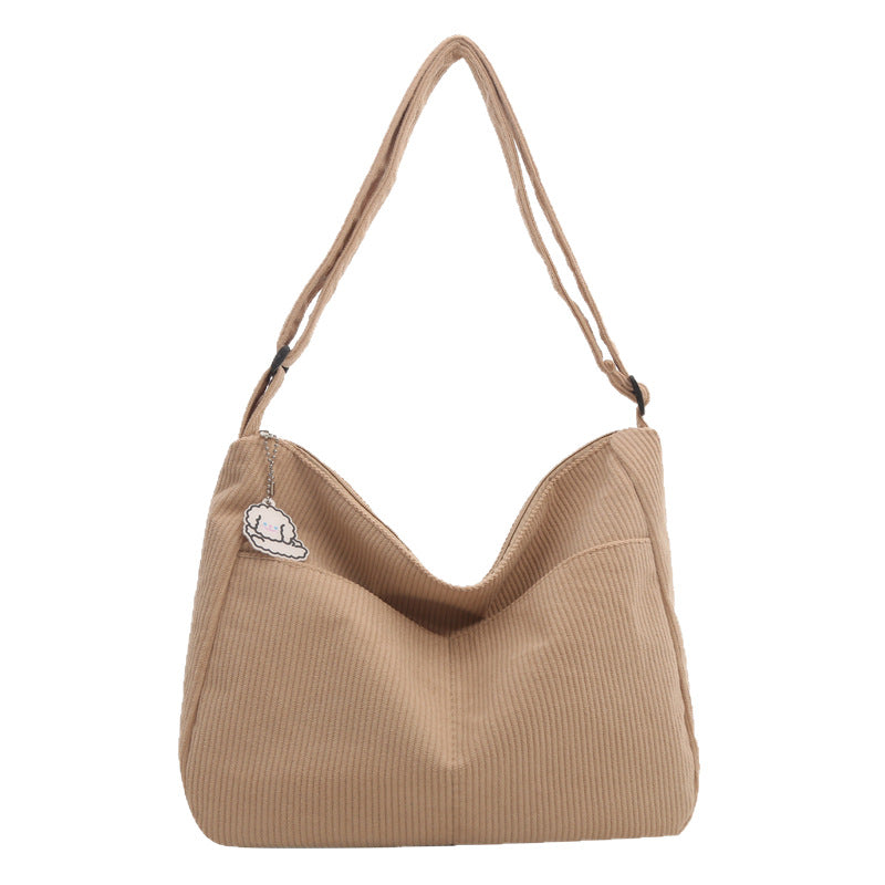 Large Capacity Lazy Style Western Style Japanese Style Artistic Trend Shoulder Crossbody Casual Korean Style Women's Simple Dumpling Bag for Students