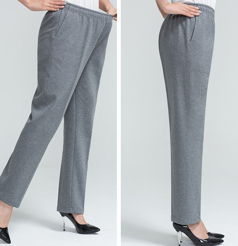 Middle-aged Women's Pants Autumn Thickened Winter fleece-lined Middle-aged Mother's Pants Autumn and Winter Sports Pants Women's Middle-aged Women's Pants