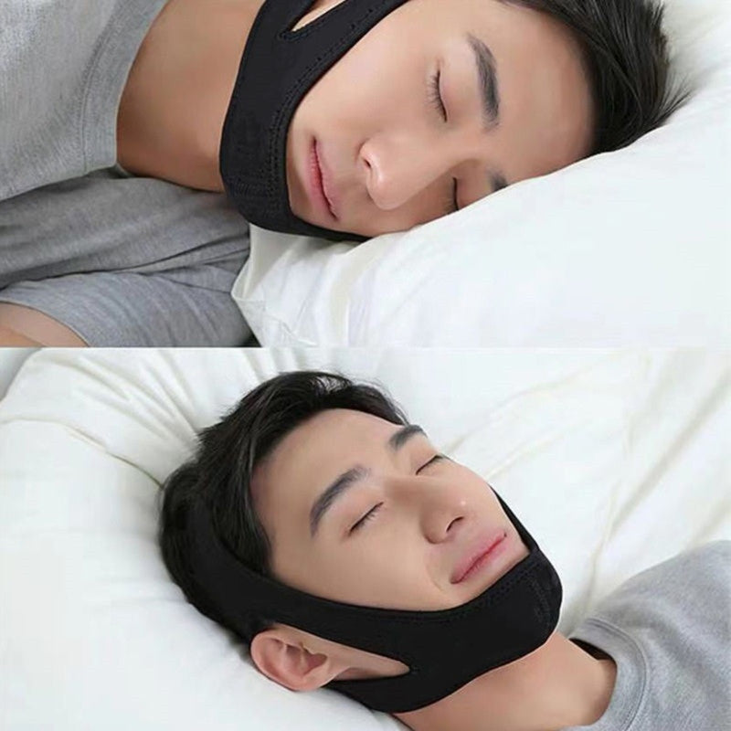 Cross-border black breathing correction anti-snoring device anti-snoring belt men's and women's breathable chubto belt for adults and children