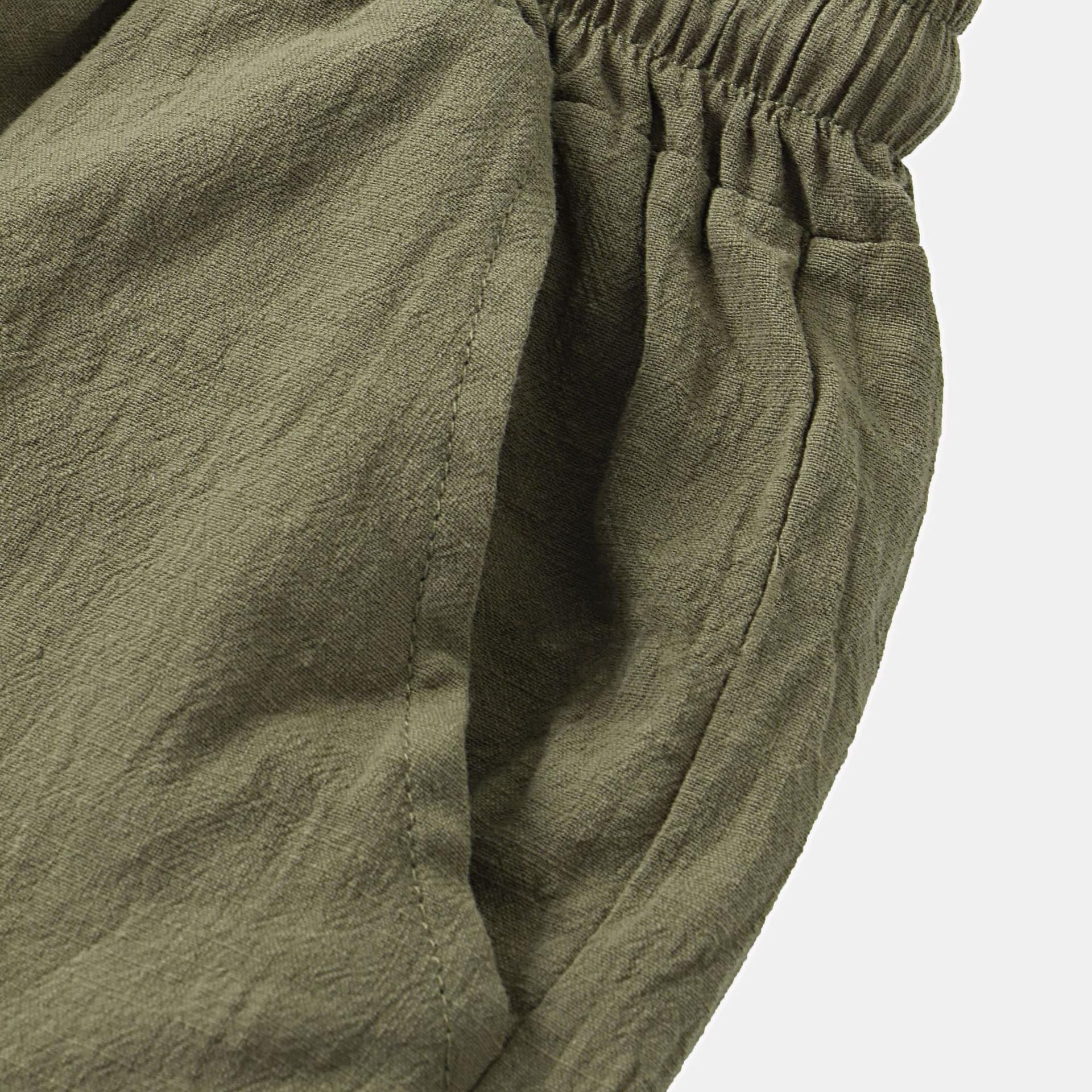 Spring and Summer Men's Casual Pants Men's Cotton and Linen Beach Pants Korean Solid Color Linen Men's Pants Slim-fit Trendy Men's Shorts Five Points