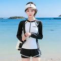 Sports Style Swimsuit Female Split Student Conservative Belly-Covering Slimming Look Boxer Briefs Large Size Summer Hot Spring 2025 New Style