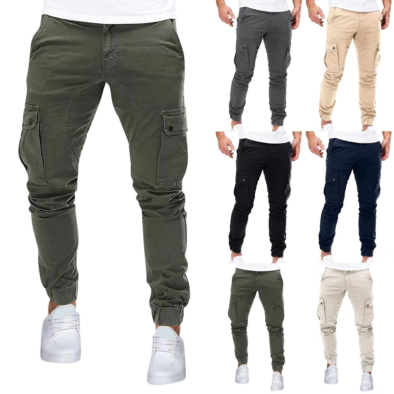 Autumn new men's pants ebay men's overalls Amazon wish AliExpress new overalls men's manufacturers straight
