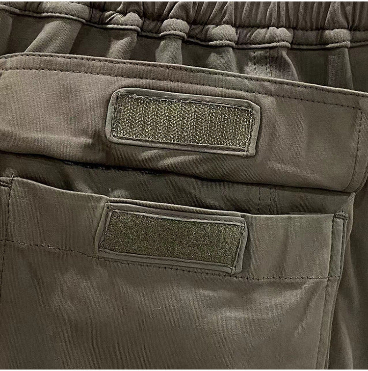 SUBHUMAN men's chic dark five-point harem hanging baggy pants shorts casual middle pants