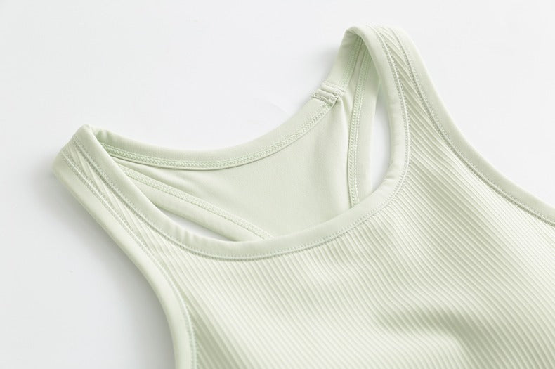 Original ebb yoga vest women's I-character sports outer wear tight quick-drying with chest pad running bra fitness upper