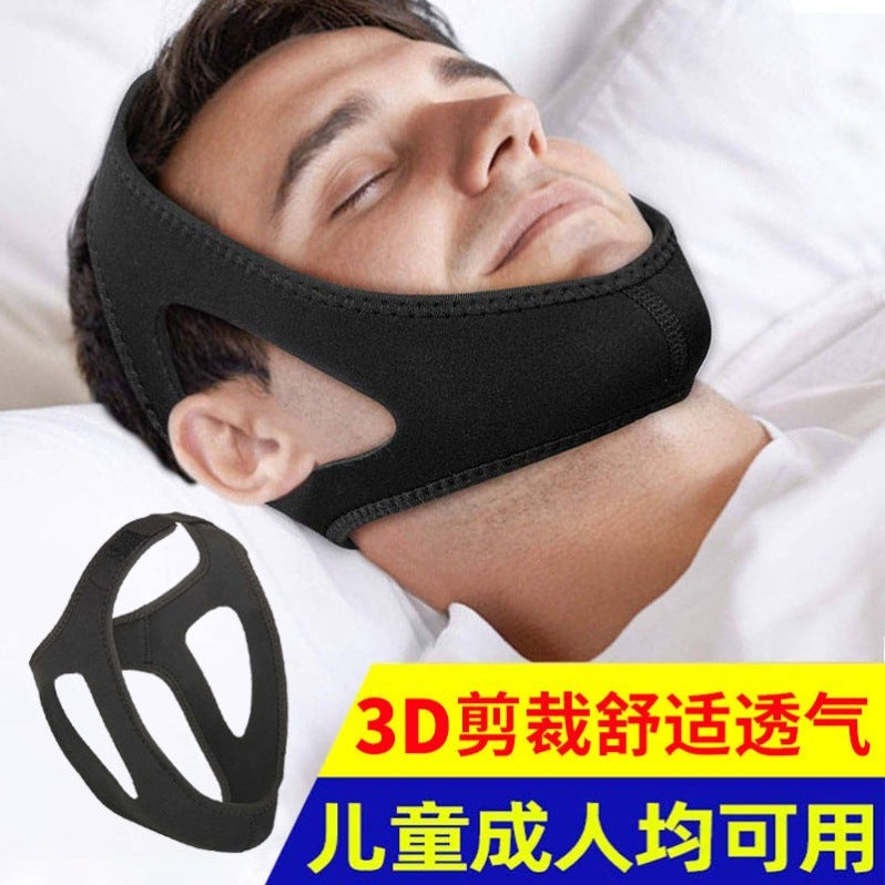 Cross-border black breathing correction anti-snoring device anti-snoring belt men's and women's breathable chubto belt for adults and children