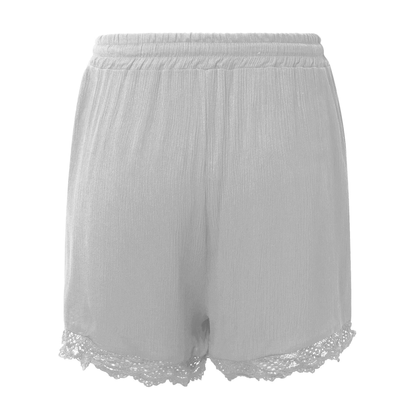 2026 Foreign Trade Amazon European and American Summer Solid Color Lace-Up Shorts Casual Pants for Women Large Quantity in Stock