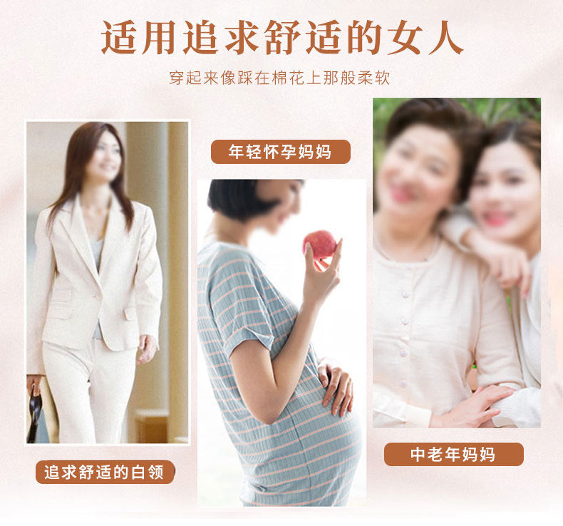 Spring Mom Shoes Sandals Soft Sole Comfortable Flats Hole Hollow Flats Shoes Middle-Aged and Elderly Women's Shoes Elderly Grandma Leather Shoes