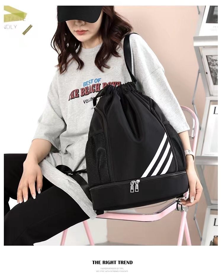 2024 New Drawstring Drawstring Pocket Backpack Outdoor Training Basketball Bag Large Capacity Travel Gym Bag Backpack