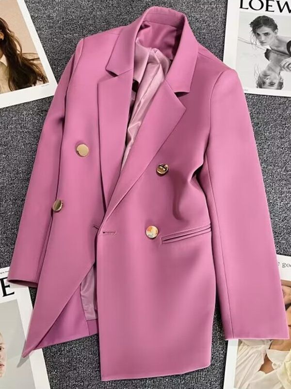 Orange Suit Jacket Women's 2025 Spring and Autumn New Korean High-end Temperament Popular Suit 22 Colors