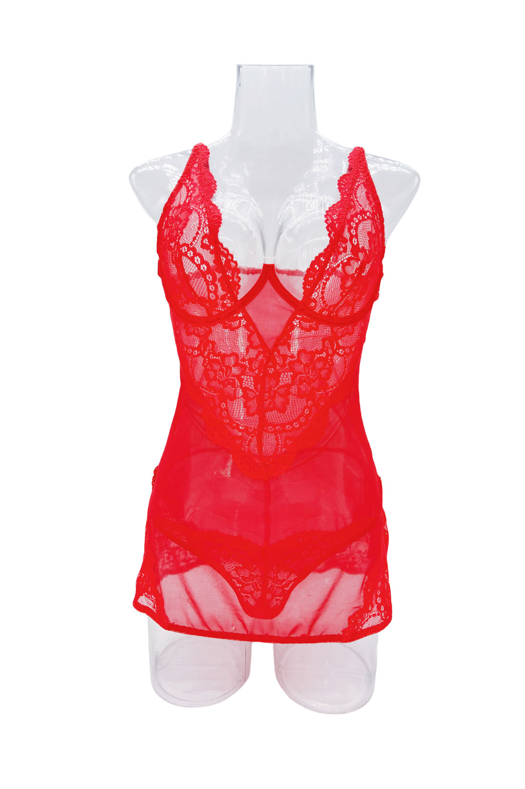 Lingerie Capano European and American Cross-Border Sexy Suspender Nightgown Cut Out Mesh See-Through Lace Pajamas for Women