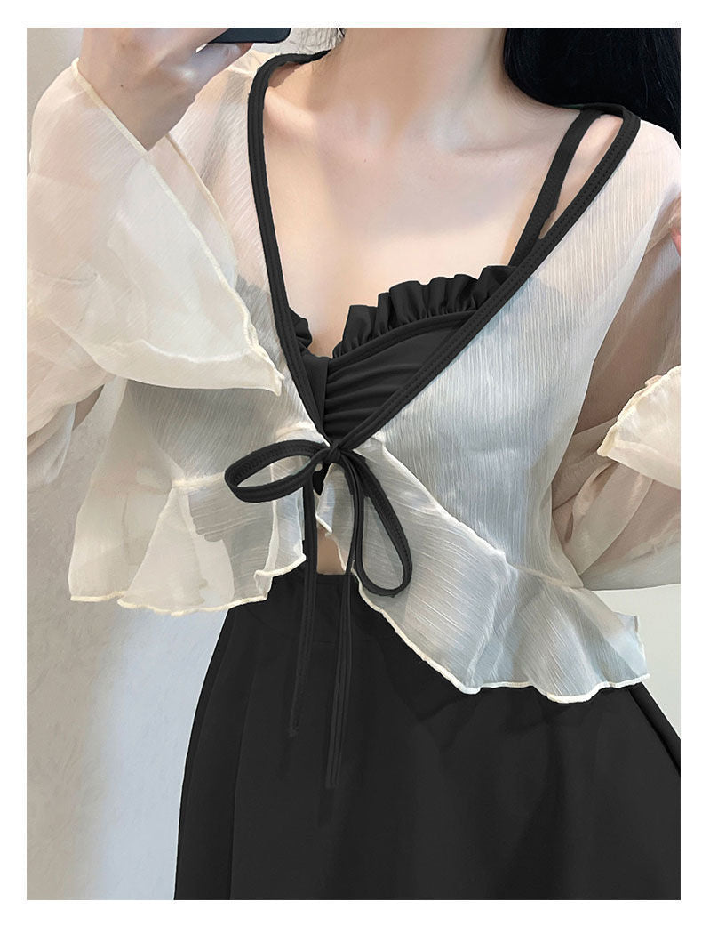 Swimsuit Women's 2025 New Summer Body-Slimming Conservative Skirt avocado green High-end Sexy Hot Spring Swimsuit