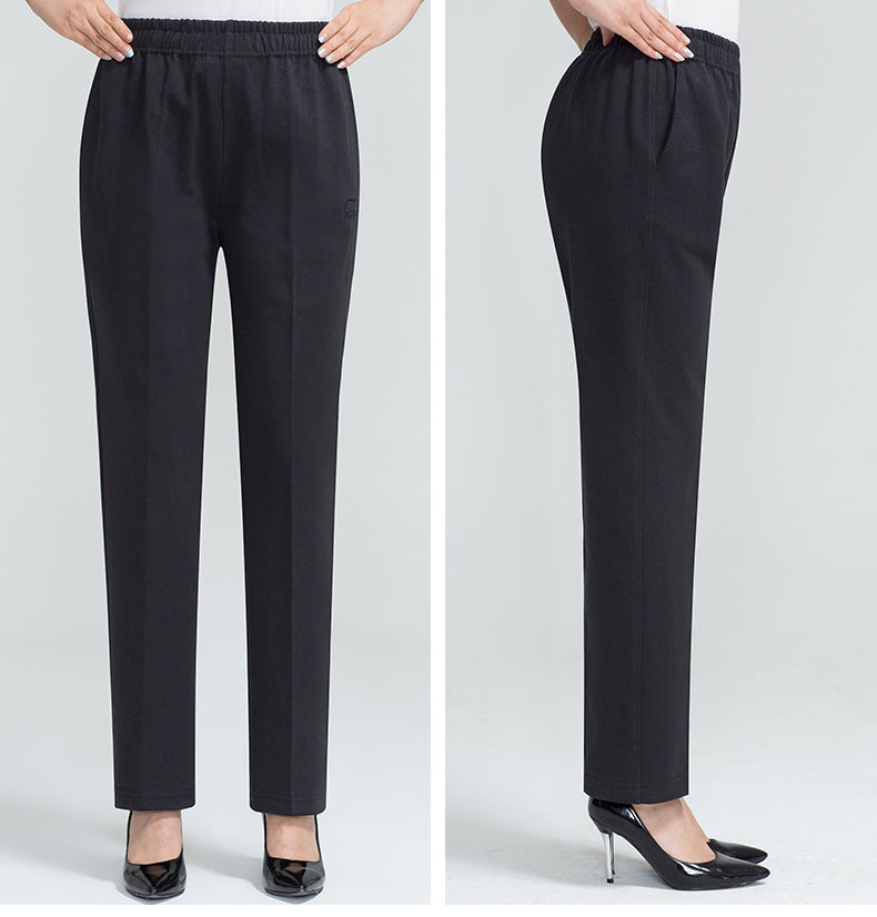 Middle-aged Women's Pants Autumn Thickened Winter fleece-lined Middle-aged Mother's Pants Autumn and Winter Sports Pants Women's Middle-aged Women's Pants