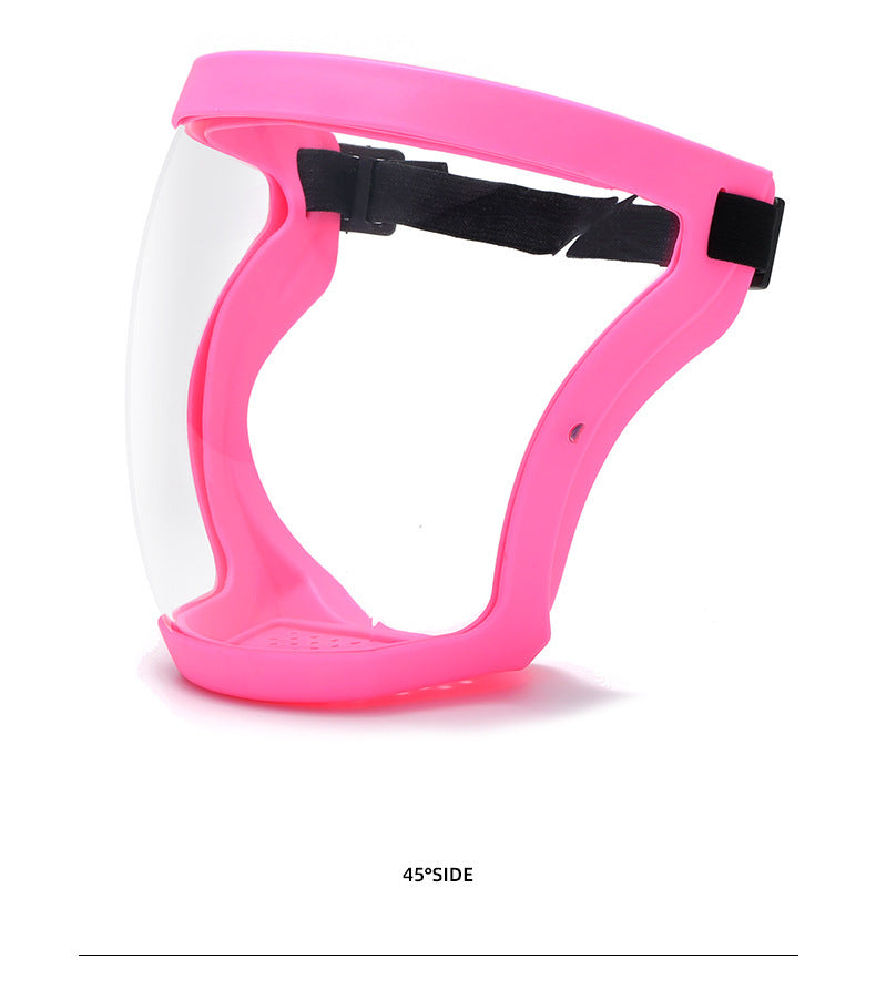 Cross-Border Children's Full-Face Protection New Style Girls' Plastic Spherical Face Shield Round Goggles to Protect Boys' Glasses