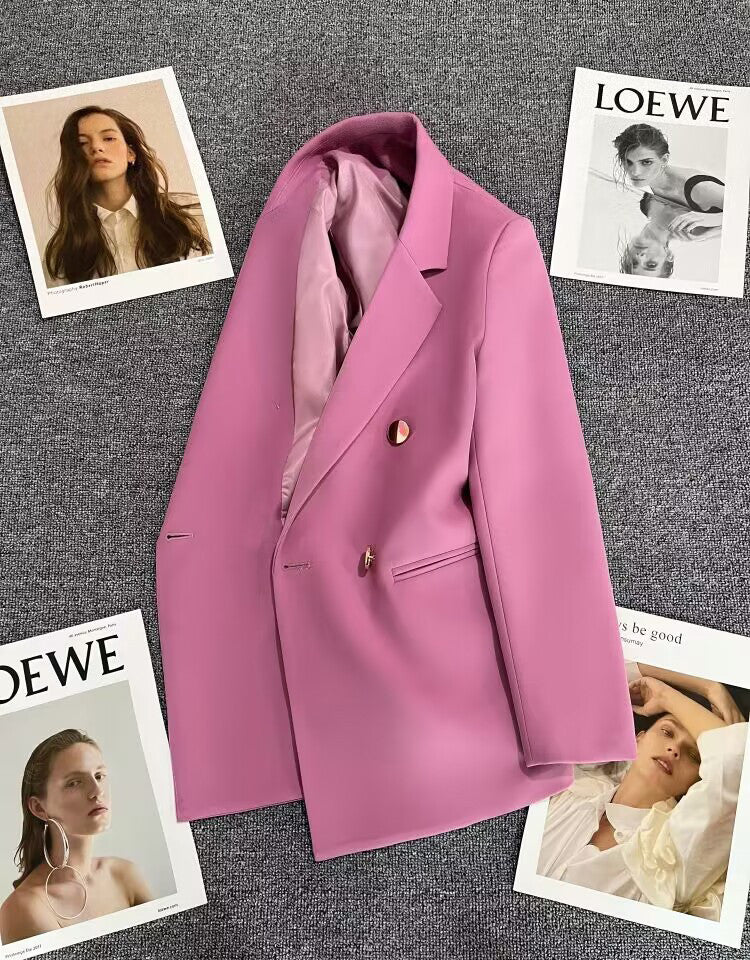 Orange Suit Jacket Women's 2025 Spring and Autumn New Korean High-end Temperament Popular Suit 22 Colors