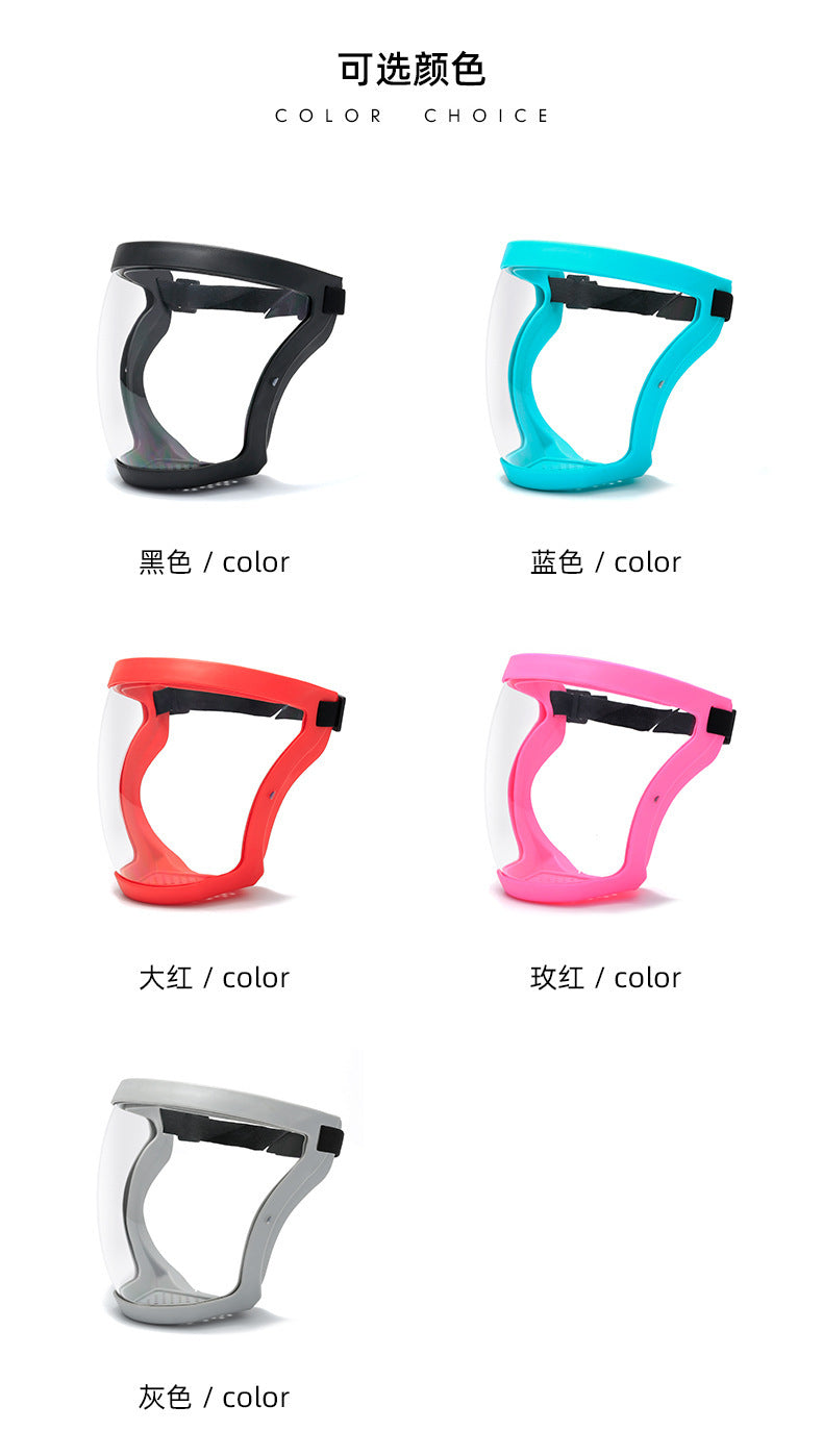 Cross-Border Children's Full-Face Protection New Style Girls' Plastic Spherical Face Shield Round Goggles to Protect Boys' Glasses