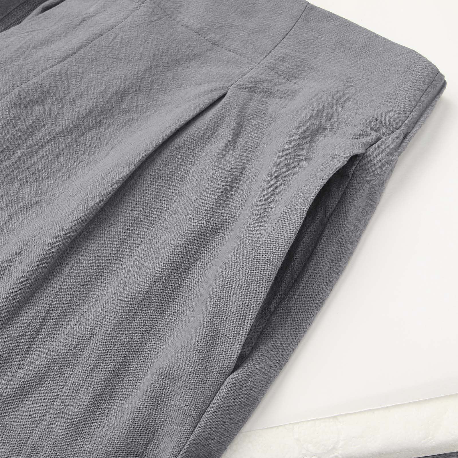 2026 Cross-Border Amazon European and American Summer Comfortable High-Waisted Long Pants with Buttons and Elastic Waist Wide-Leg Pants for Women Casual Straight-Leg Pants