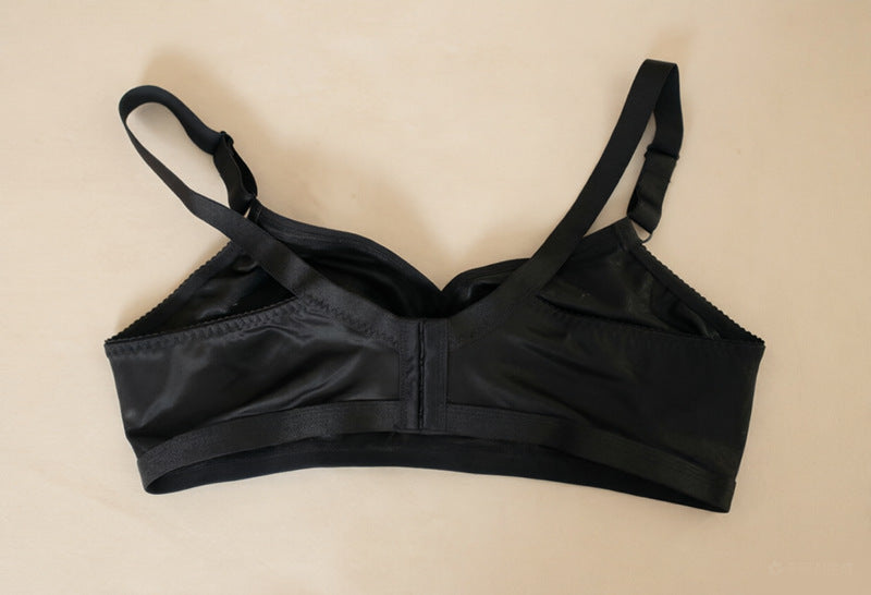 Satin ultra-thin plus size bra without steel ring European and American foreign trade underwear bra women 80BCDEFG-120BCDEEEFG