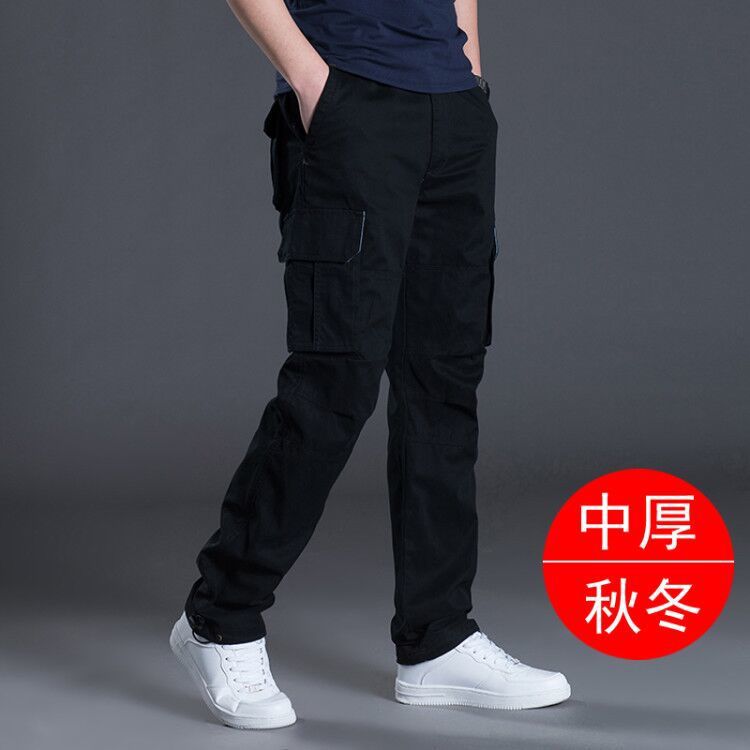 Wholesale overseas overalls men's pants casual overalls labor protection wear-resistant straight loose spring and autumn casual pants multi-pocket