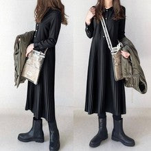 In-Stock Korean 2026 Season New Style Loose Sleeveless Dress with a Large Hem, Slimming Mid-Length Dress with Patchwork Design