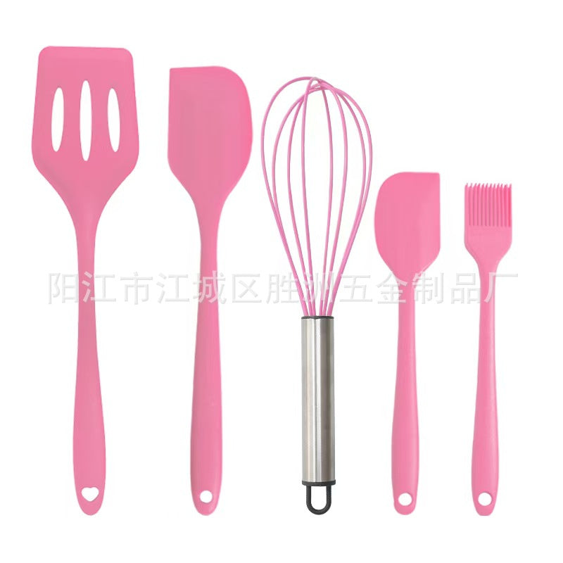 5-Piece Silicone Kitchen Utensil Set - Cooking and Baking Tools
