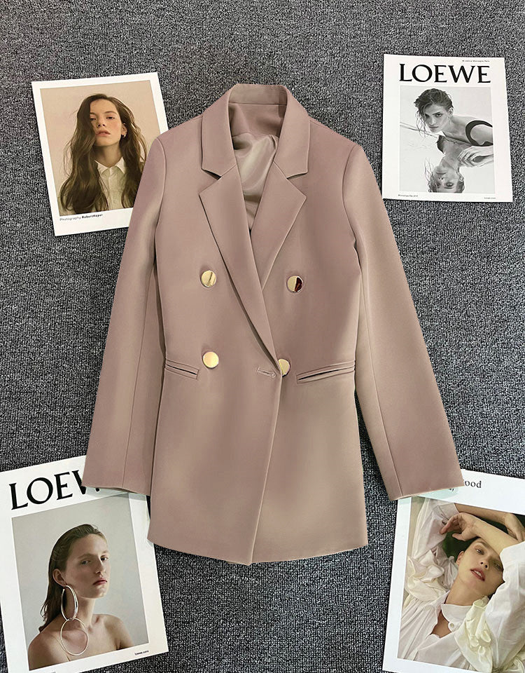 Orange Suit Jacket Women's 2025 Spring and Autumn New Korean High-end Temperament Popular Suit 22 Colors