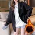 Embroidered Pattern Hooded Sweatshirt Girls' Cardigan Jacket 2026 Spring, Autumn and Winter New Style Lazy Style Loose Long-Sleeved Top