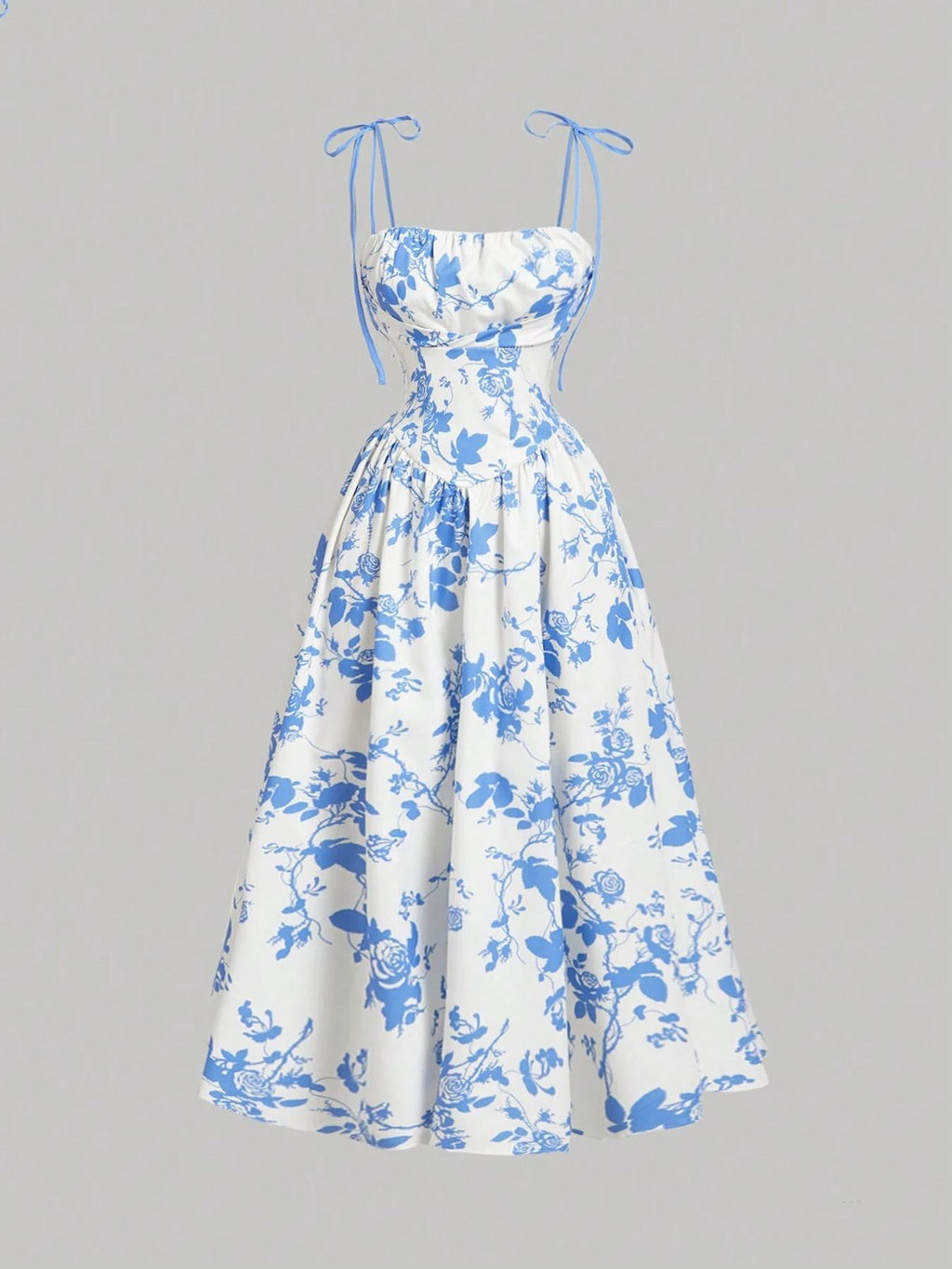 Amazon 2025 European and American New Women's Floral Printed Sling Homecoming dress Summer Sun Dress Spring Dress