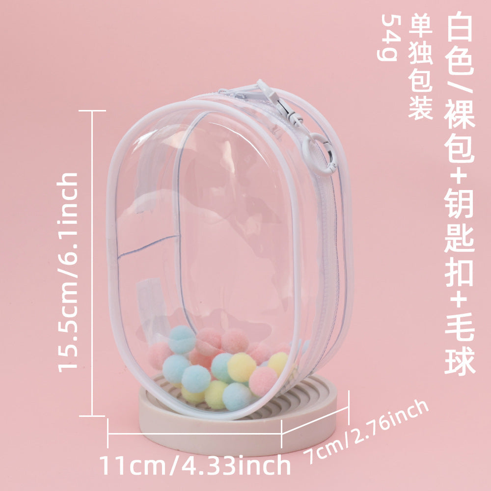 15cm Doll Display Bag - PVC Transparent Hand-Made Doll Outing Bag