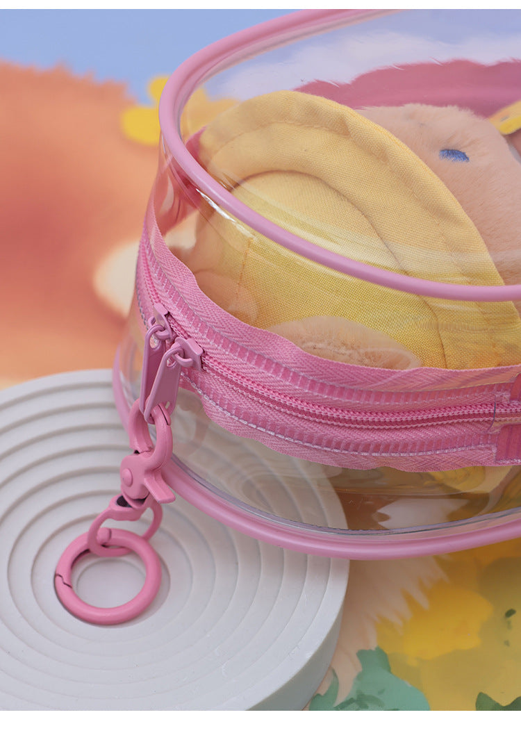 15cm Baby Bag Cotton Doll Pain Bag Trendyy Hand-Made Doll Outing Bag Double Zipper Thickeneded Transparent Baby Walking Bag