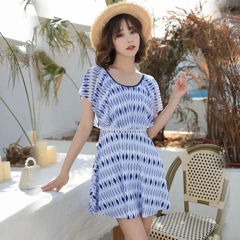 Women's Swimwear 2026 New Trendy Two-Piece Conservative Slimming Tummy-Covering Plus Size Ins-Style Fairy-Like Hot Spring Sexy