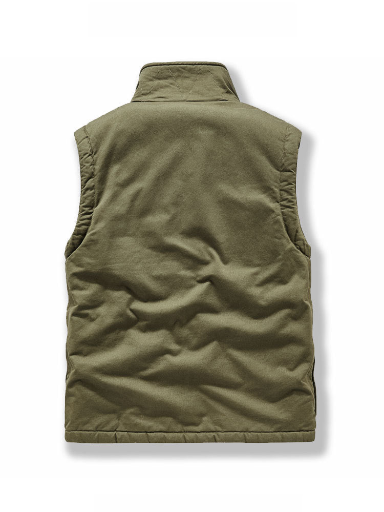 Cross-border Winter New Workwear Vest Men's Cotton-padded Jacket Amazon Cotton-padded Jacket Loose Cotton-padded Jacket Washer Jacket fleece-lined Cotton-padded Jacket