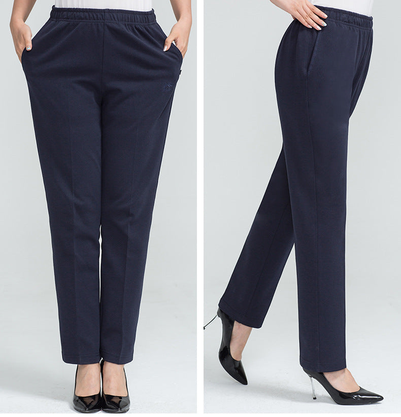 Middle-aged Women's Pants Autumn Thickened Winter fleece-lined Middle-aged Mother's Pants Autumn and Winter Sports Pants Women's Middle-aged Women's Pants
