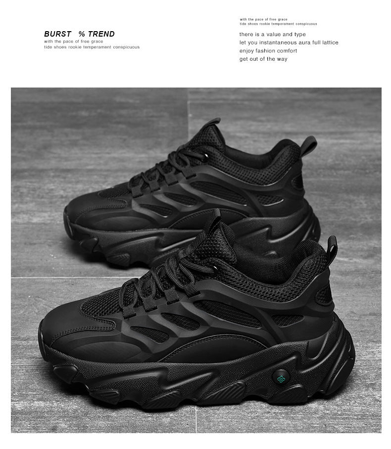 Lion Eagle Dell Torre Shoes Men's Shoes Breathable 45 Thick Bottom Black Plus Size 46 Joker 47 Casual Shoes 48 sneaker